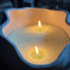 ⁦קערת ענן בצבע אפור עם פניני שעווה⁩ – תמונה ⁦4⁩